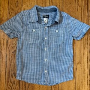 OshKosh B'gosh Navy Striped short sleeved dress shirt